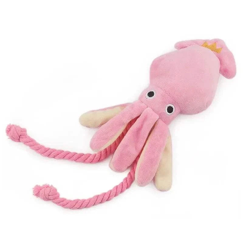 Fortunato Store Squeaky Dog Toy pink Supet Octopus Dog Toy – Squeaky & Durable Plush
