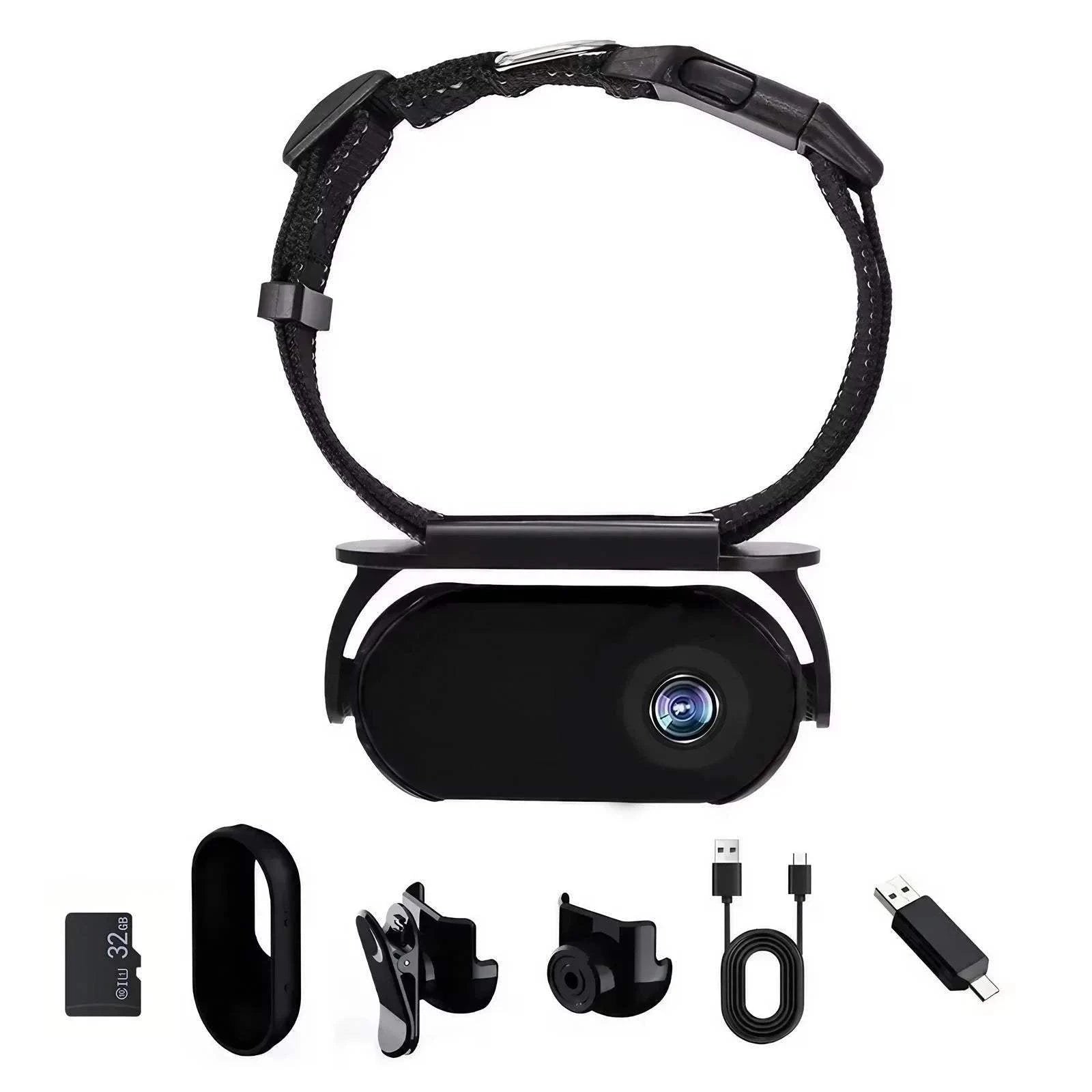 Fortunato Store Mini HD Pet Collar Camera black 1080P Mini HD Pet Collar Camera