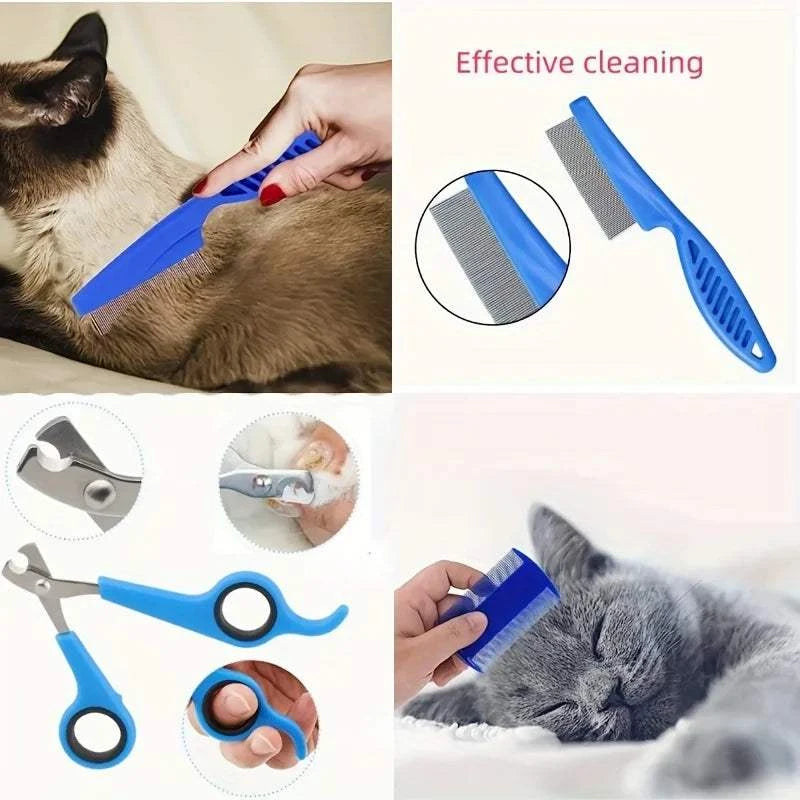 Fortunato Store Grooming Kit 8Pcs 8-in-1 Dog Grooming Kit – Clippers, Brushes & Nail Care