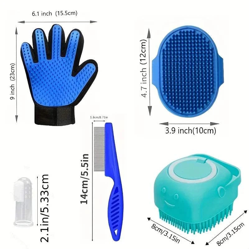 Fortunato Store Grooming Kit 8Pcs 8-in-1 Dog Grooming Kit – Clippers, Brushes & Nail Care