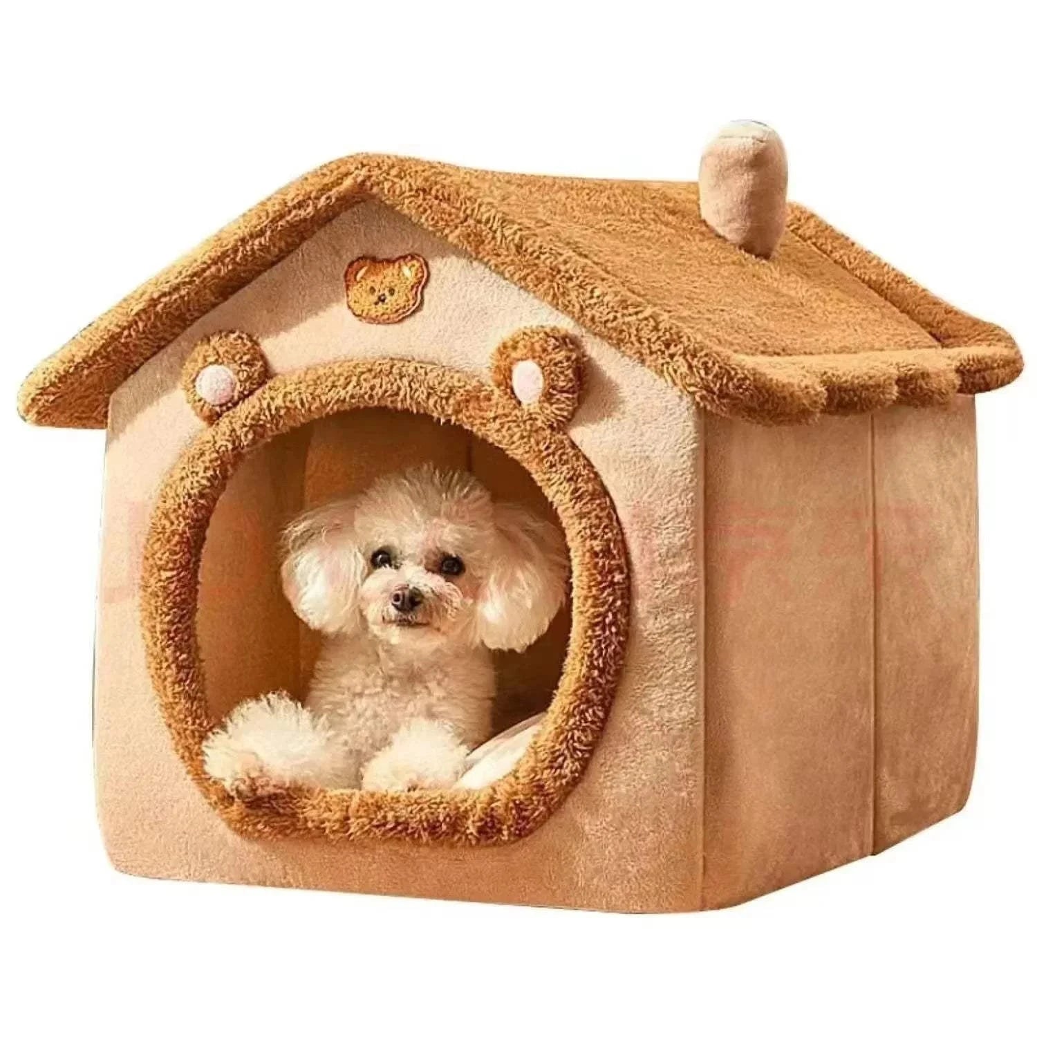 Fortunato Store Corduroy Dog Bed brown / S Corduroy Dog Bed – Washable Bed for All Sizes