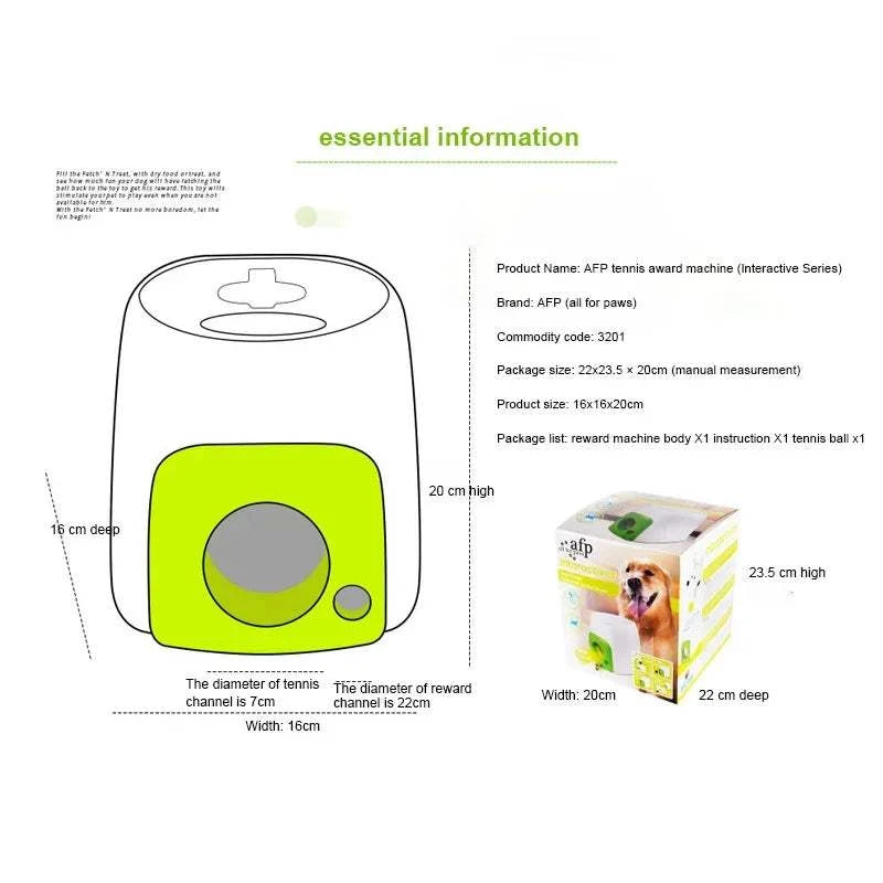 Fortunato Store Automatic Dog Ball Launcher Automatic Dog Ball Launcher – Fetch & Treat Trainer