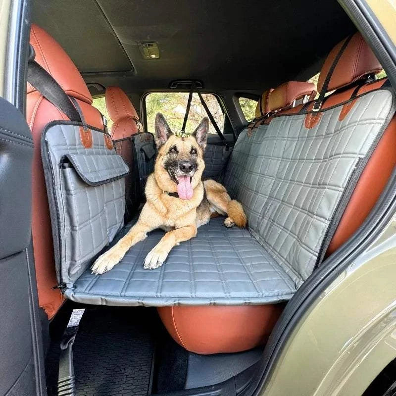 Fortunato Store Dog Car Seat Cover Dog Car Seat Cover with Mesh Window & Footwell Extender