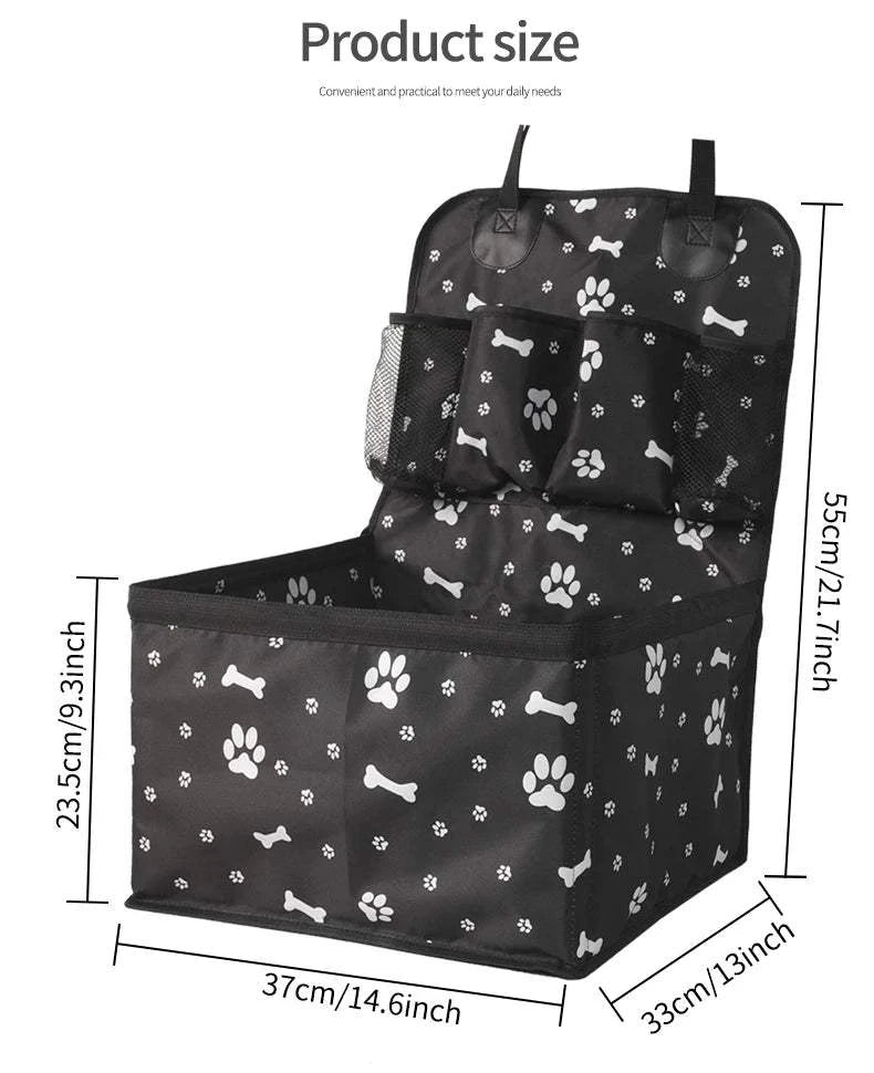 Fortunato Store Foldable Pet Hammock Dog Car Seat with Storage – Foldable Pet Hammock