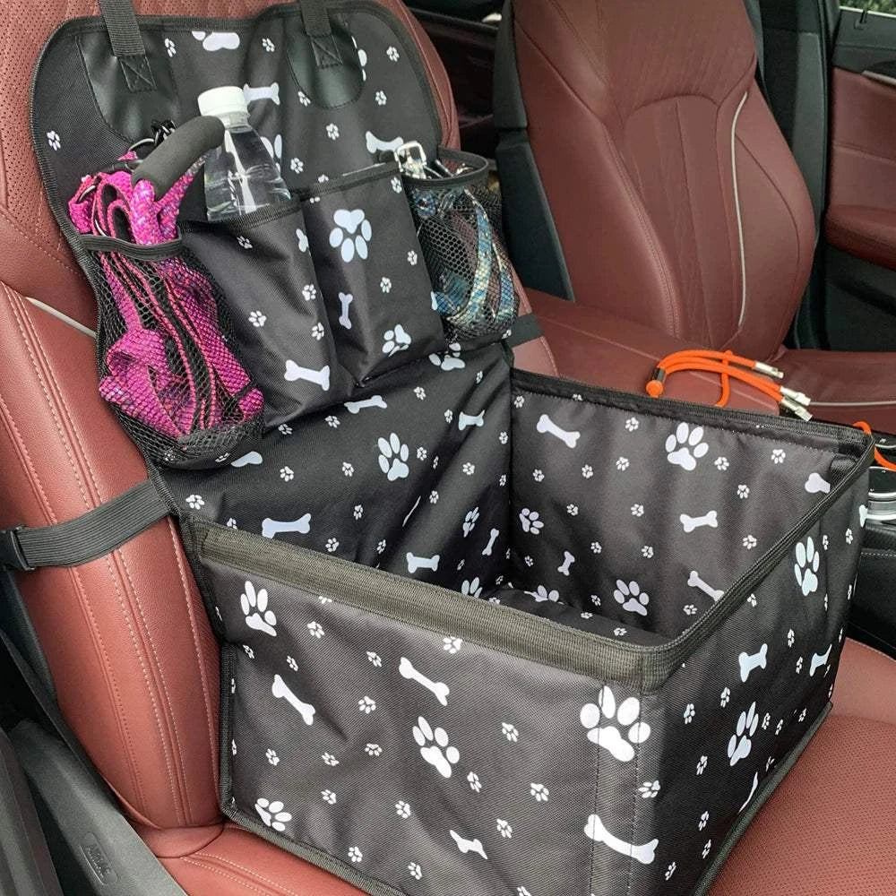 Fortunato Store Foldable Pet Hammock Dog Car Seat with Storage – Foldable Pet Hammock