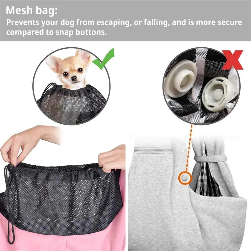 Fortunato Store Dog Sling Carrier Dog Carrier Sling Bag – Hands-Free Travel Tote