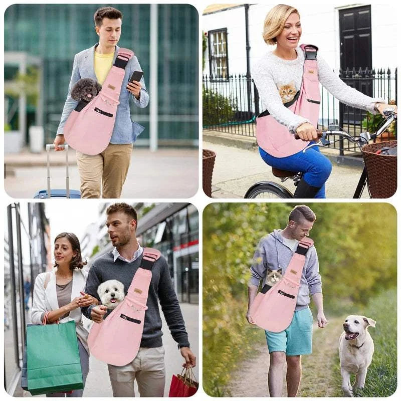 Fortunato Store Dog Sling Carrier Dog Carrier Sling Bag – Hands-Free Travel Tote