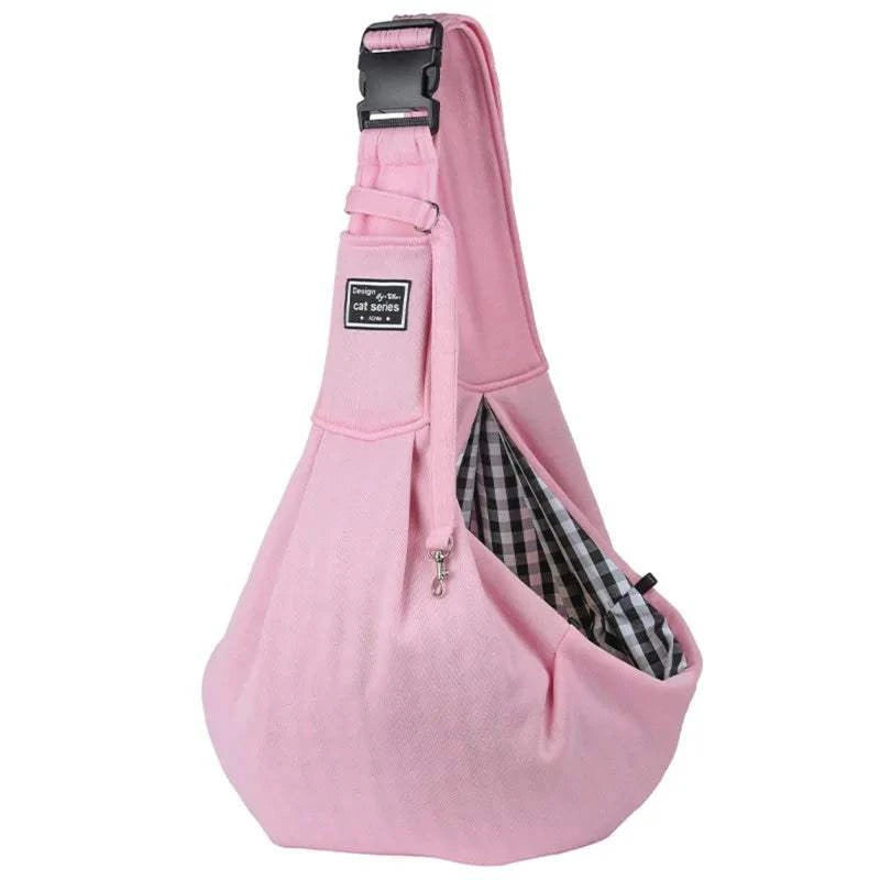 Fortunato Store Dog Sling Carrier Pink Dog Carrier Sling Bag – Hands-Free Travel Tote