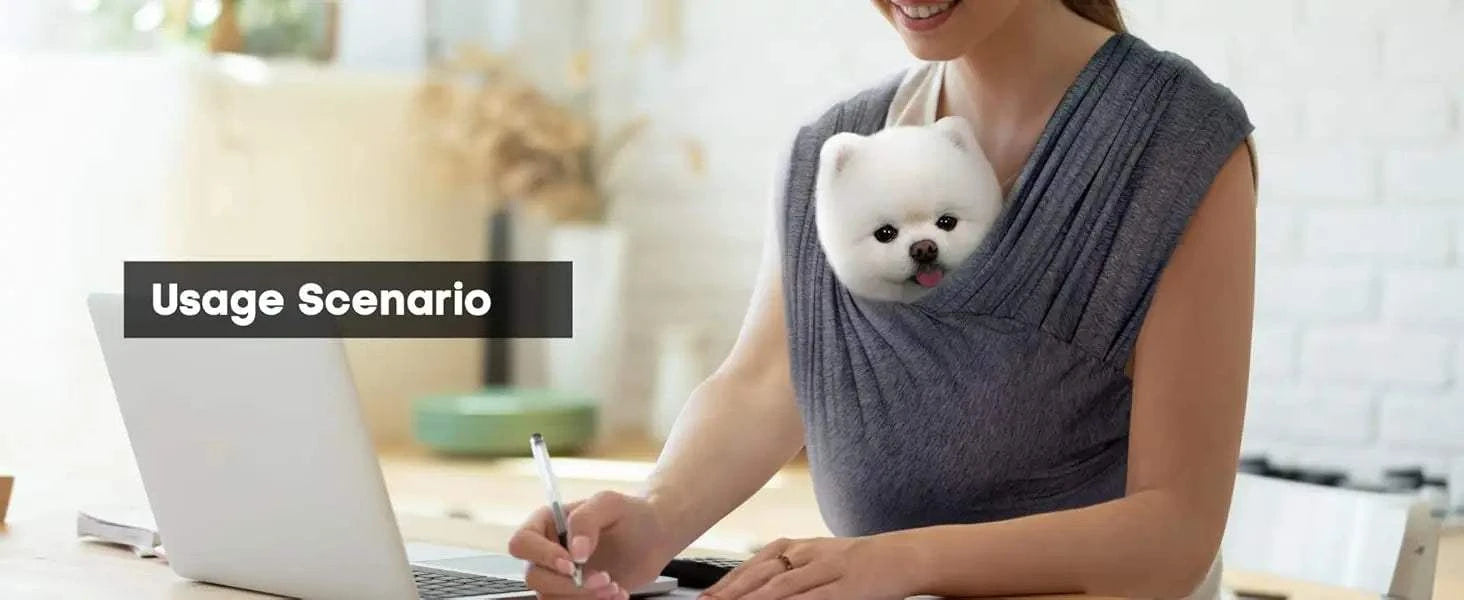 Fortunato Store Dog Sling Carrier Front Dog Sling Carrier – Hands-Free Travel for Small Pets