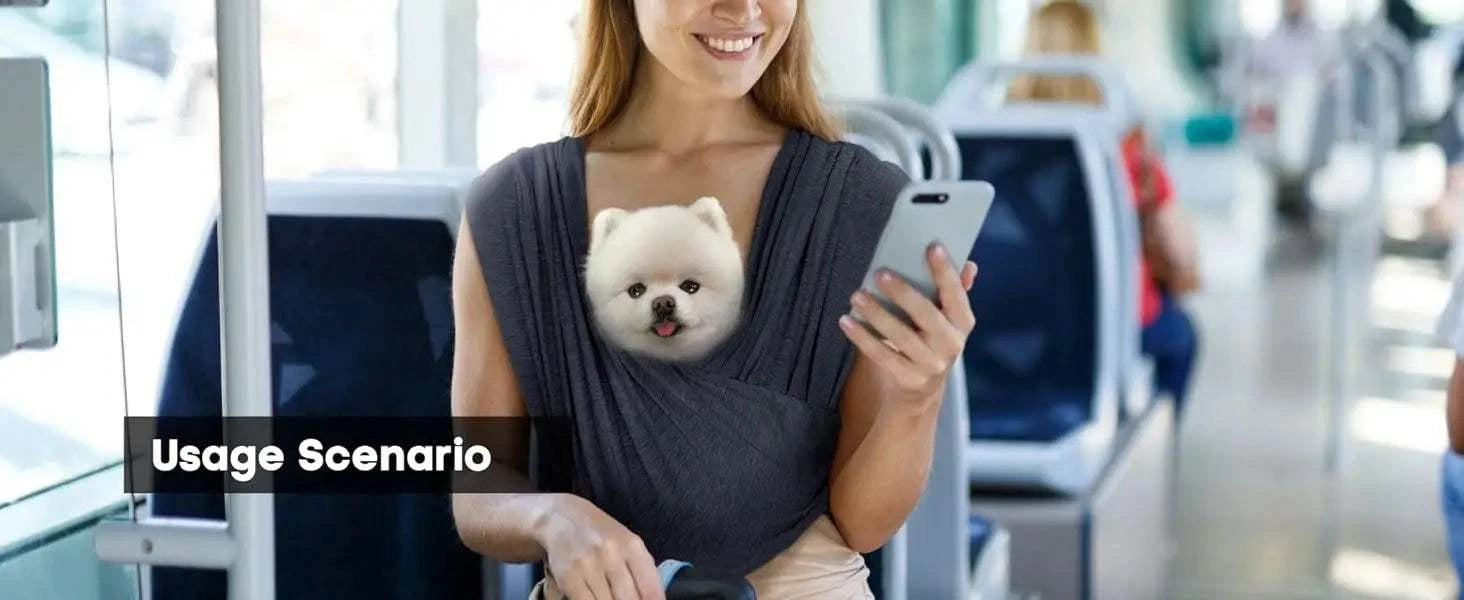 Fortunato Store Dog Sling Carrier Front Dog Sling Carrier – Hands-Free Travel for Small Pets