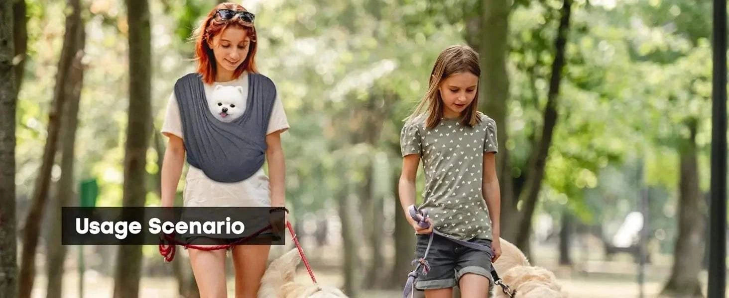 Fortunato Store Dog Sling Carrier Front Dog Sling Carrier – Hands-Free Travel for Small Pets
