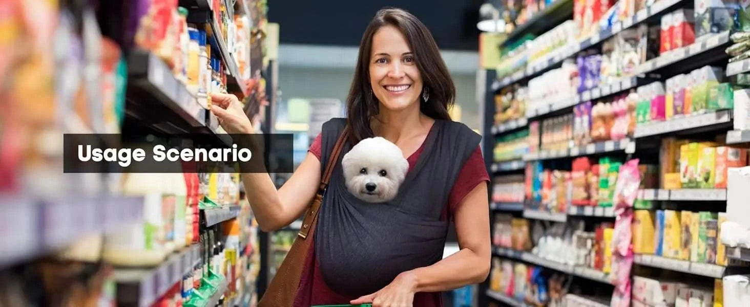 Fortunato Store Dog Sling Carrier Front Dog Sling Carrier – Hands-Free Travel for Small Pets
