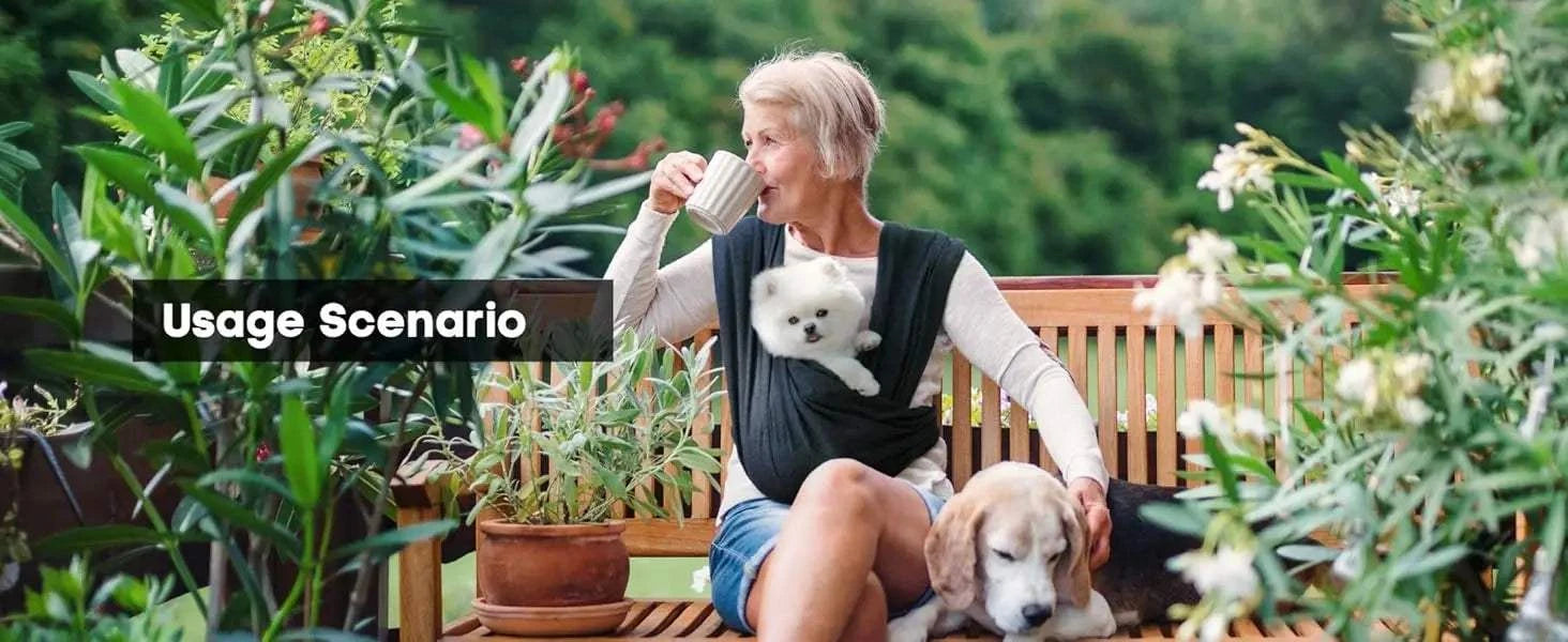 Fortunato Store Dog Sling Carrier Front Dog Sling Carrier – Hands-Free Travel for Small Pets