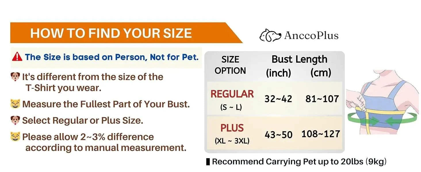 Fortunato Store Dog Sling Carrier Front Dog Sling Carrier – Hands-Free Travel for Small Pets