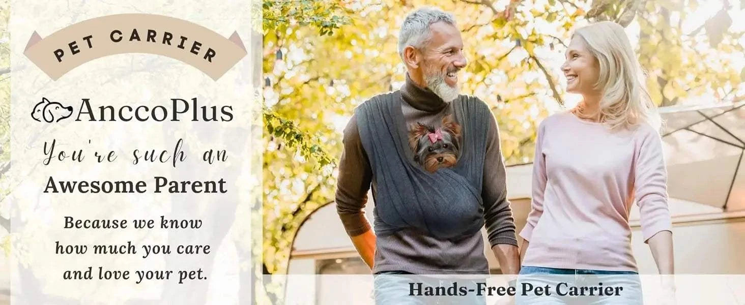 Fortunato Store Dog Sling Carrier Front Dog Sling Carrier – Hands-Free Travel for Small Pets