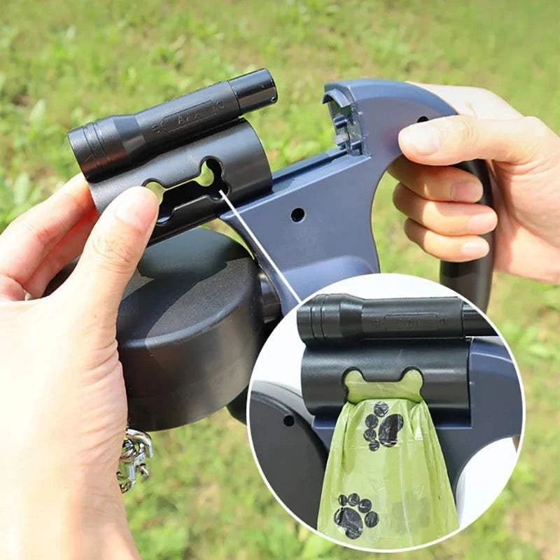 Fortunato Store Dual Retractable Dog Leash Dual Retractable Dog Leash – No-Tangle & LED Light