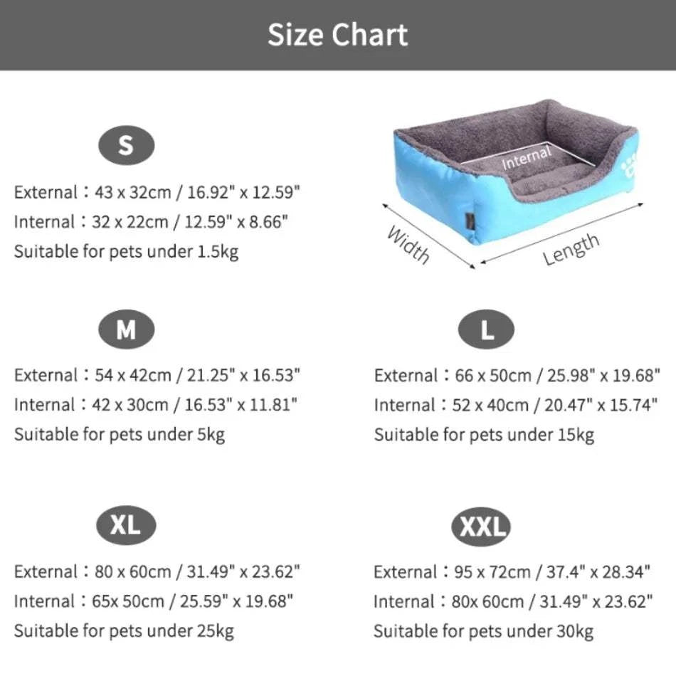Fortunato Store Orthopedic Dog Bed Large Waterproof Pet Bed – Washable Plush Mat