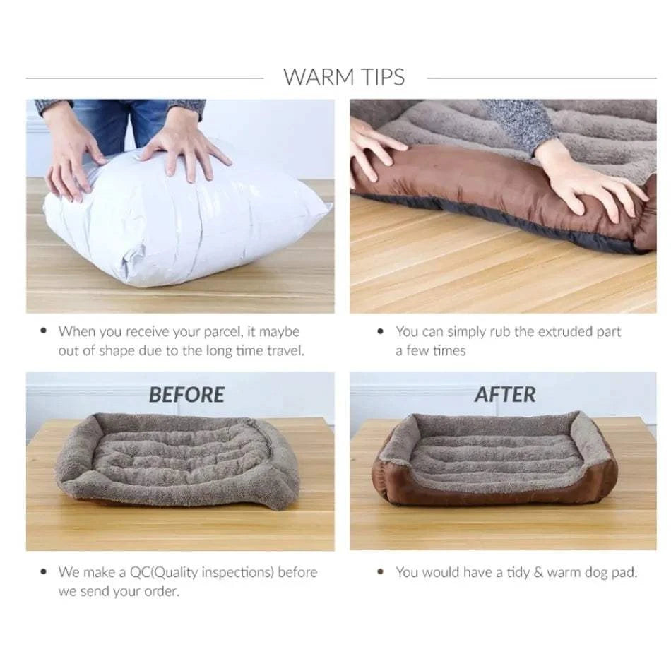 Fortunato Store Orthopedic Dog Bed Large Waterproof Pet Bed – Washable Plush Mat