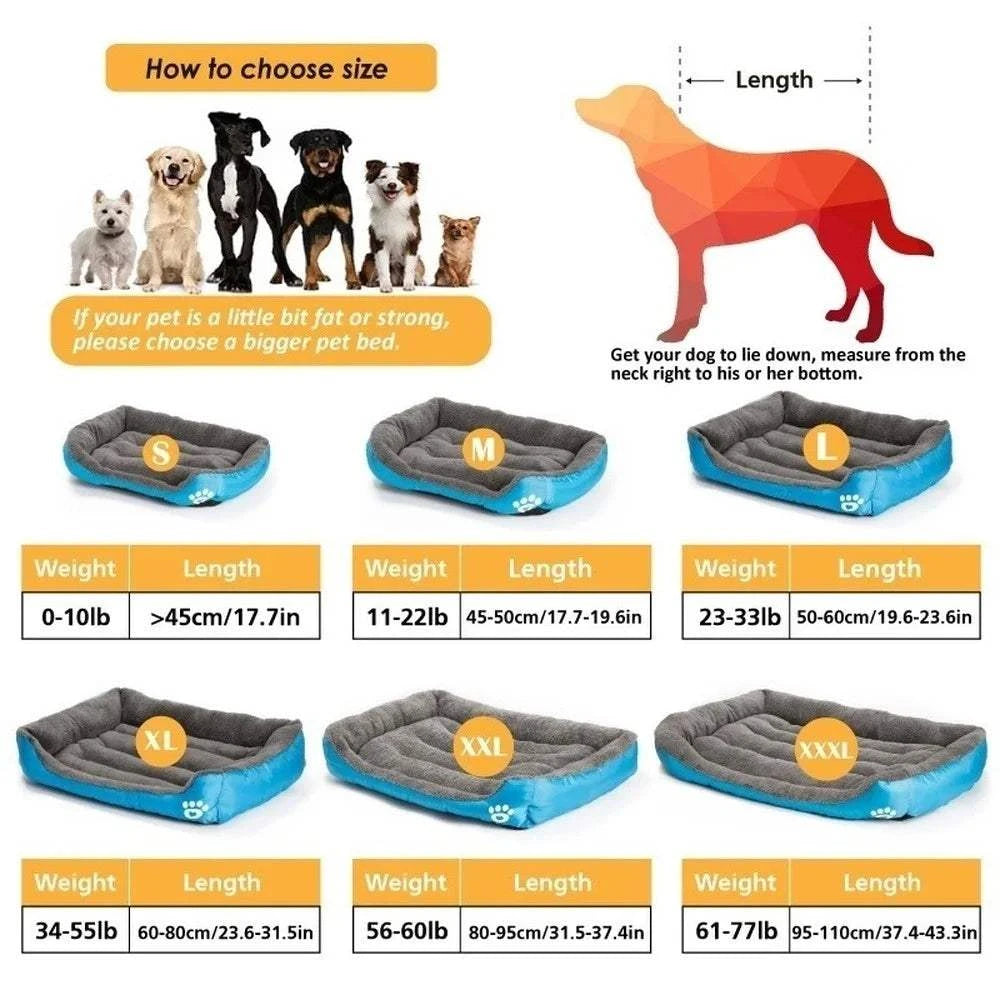 Fortunato Store Orthopedic Dog Bed Large Waterproof Pet Bed – Washable Plush Mat