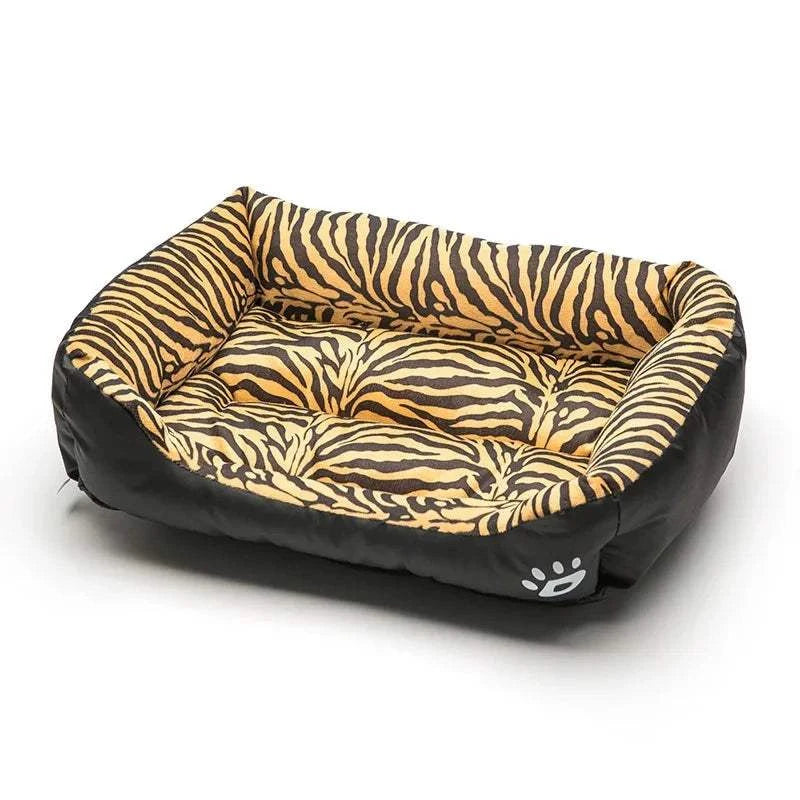 Fortunato Store Orthopedic Dog Bed tiger pattern / L Large Waterproof Pet Bed – Washable Plush Mat