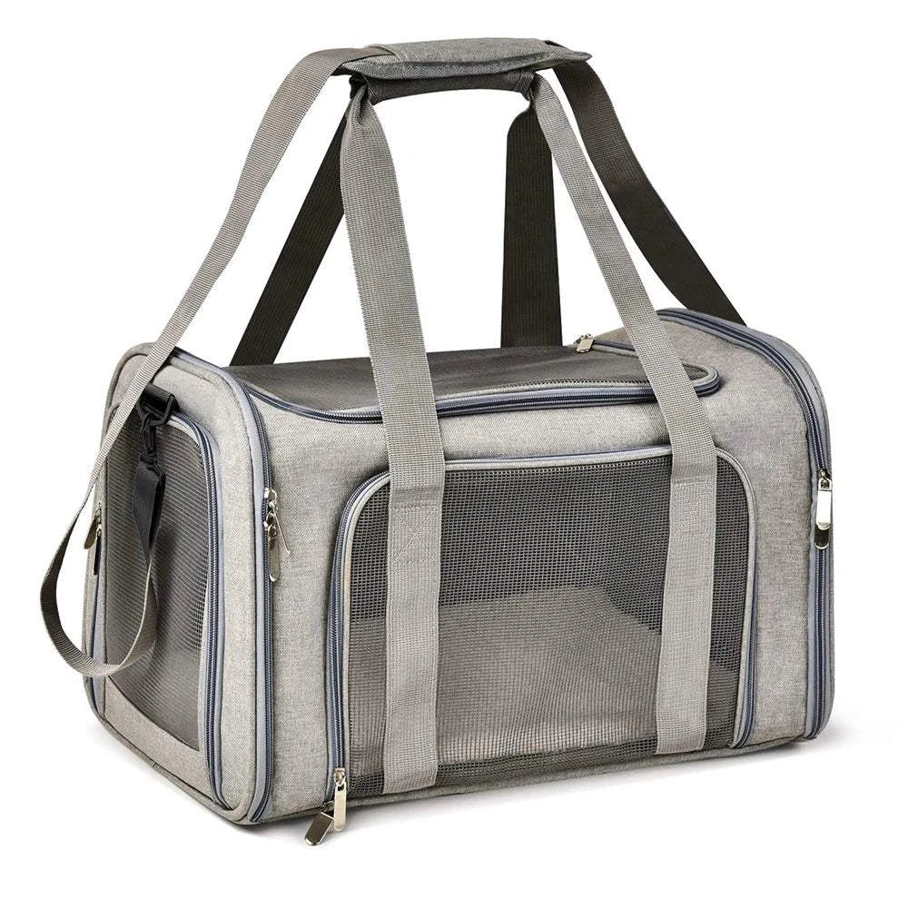 Fortunato Store LLC Airline Dog Carrier GRAY / L Airline Dog Carrier – Travel Bag for Small Dogs (15 lbs)