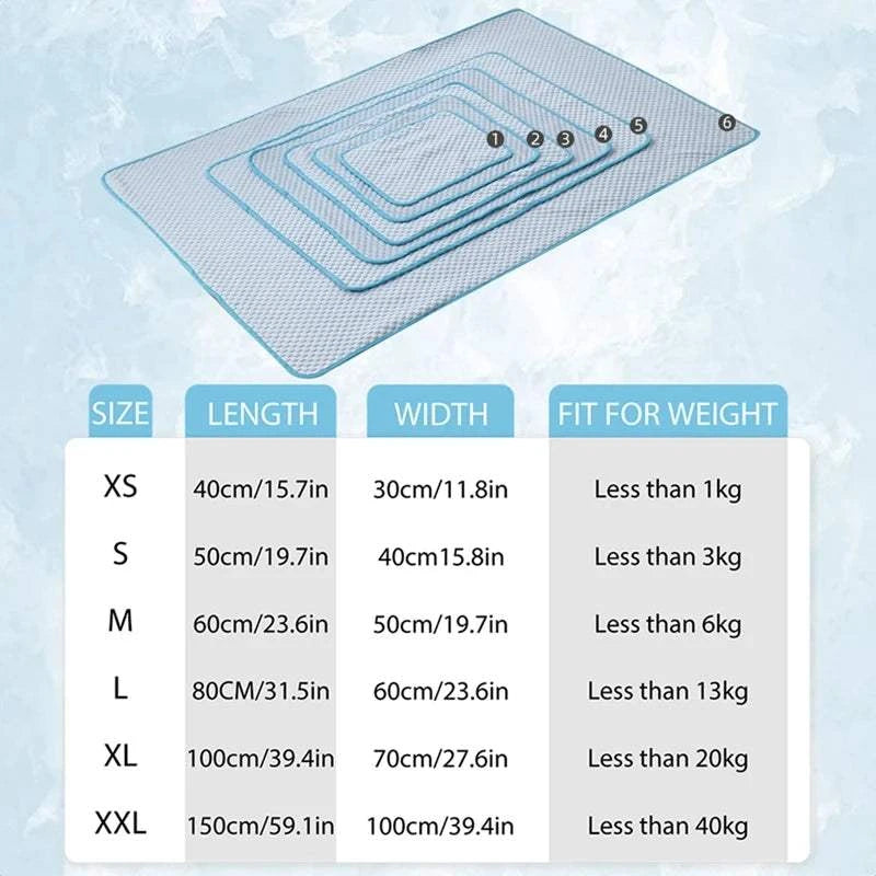 Fortunato Store LLC Cooling Pet Mat Cooling Pet Mat – Ice Silk Summer Bed for Dogs & Cats