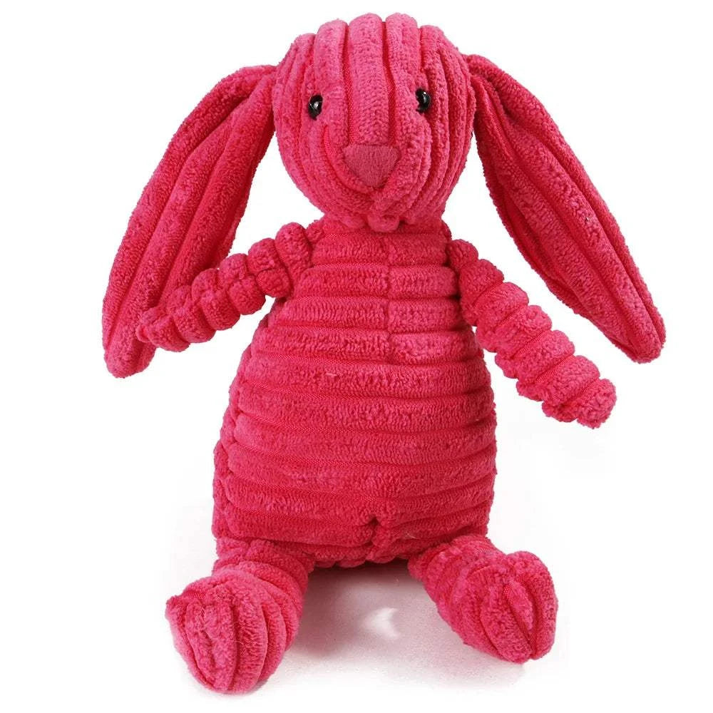 Fortunato Store LLC Squeaky Dog Toy rabbit Corduroy Squeaky Dog Toy – Plush Molar Chew for Large Dogs
