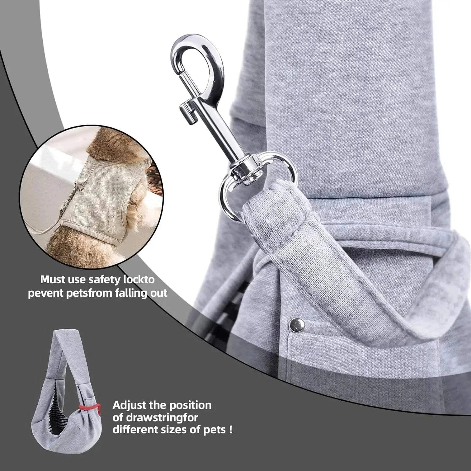 Fortunato Store LLC Dog Sling Carrier Gray / none / United States Cotton Pet Sling Bag – Travel Shoulder Carrier for Small Pets