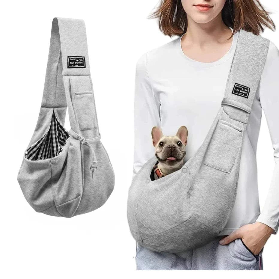 Fortunato Store LLC Dog Sling Carrier Gray / none / United States Cotton Pet Sling Bag – Travel Shoulder Carrier for Small Pets