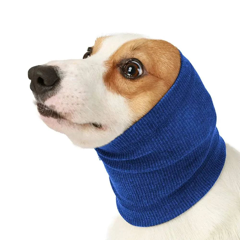 Fortunato Store LLC Dog Noise Cancelling Earmuffs Royal Blue L Dog Calming Earmuffs – Noise-Reducing Neck Wrap