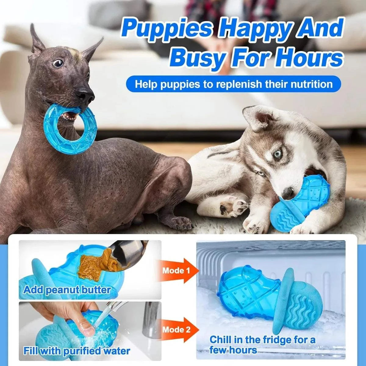 Fortunato Store LLC Dog Cooling Chew Toys 3pcs 3pcs Dog Cooling Chew Toys – Summer Relief Set