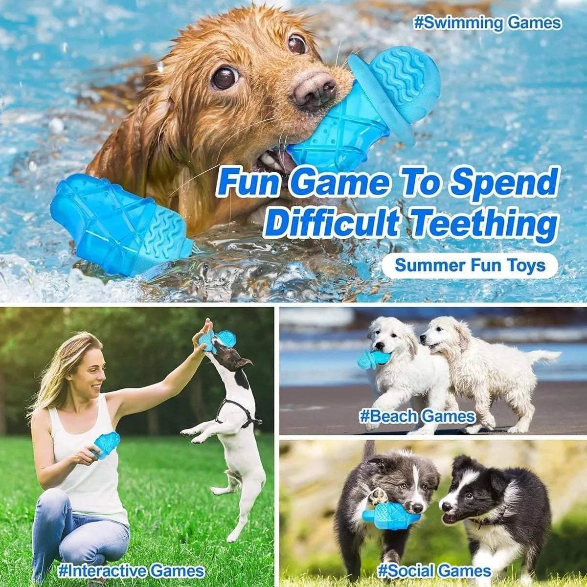 Fortunato Store LLC Dog Cooling Chew Toys 3pcs 3pcs Dog Cooling Chew Toys – Summer Relief Set