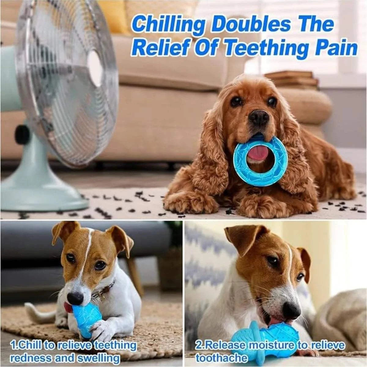 Fortunato Store LLC Dog Cooling Chew Toys 3pcs 3pcs Dog Cooling Chew Toys – Summer Relief Set