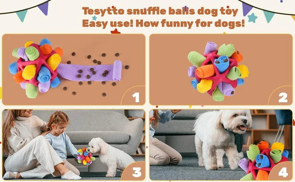 Fortunato Store LLC Dog Snuffle Ball Dog Snuffle Ball – Interactive Treat Toy & Slow Feeder