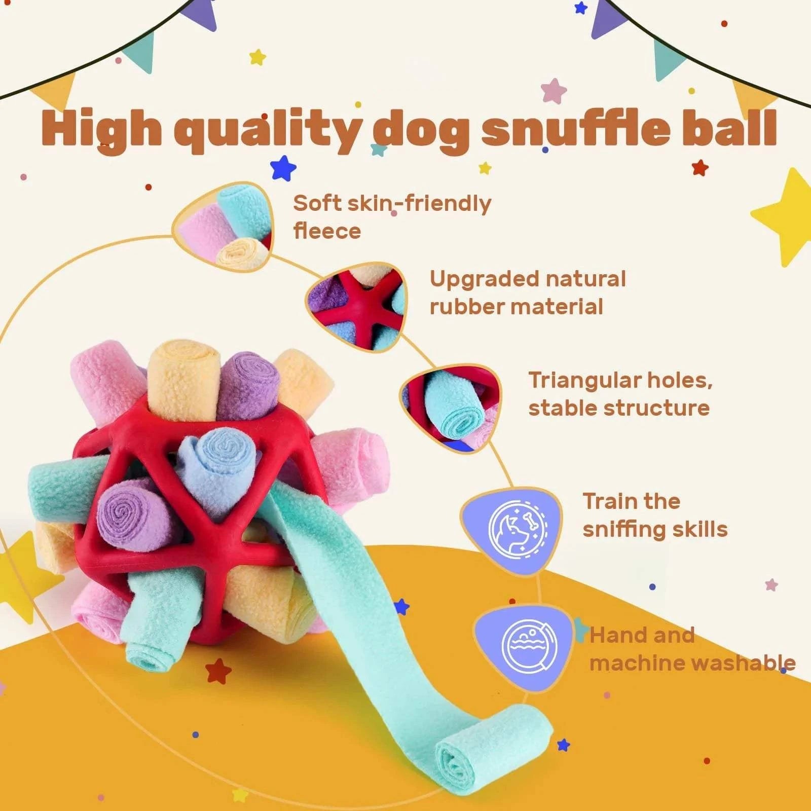 Fortunato Store LLC Dog Snuffle Ball Dog Snuffle Ball – Interactive Treat Toy & Slow Feeder