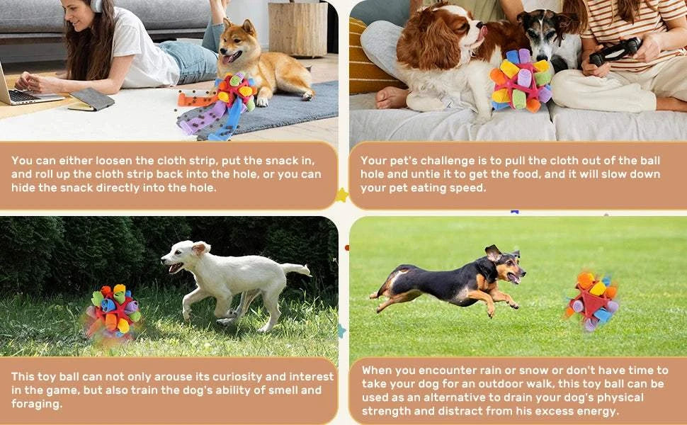Fortunato Store LLC Dog Snuffle Ball Dog Snuffle Ball – Interactive Treat Toy & Slow Feeder