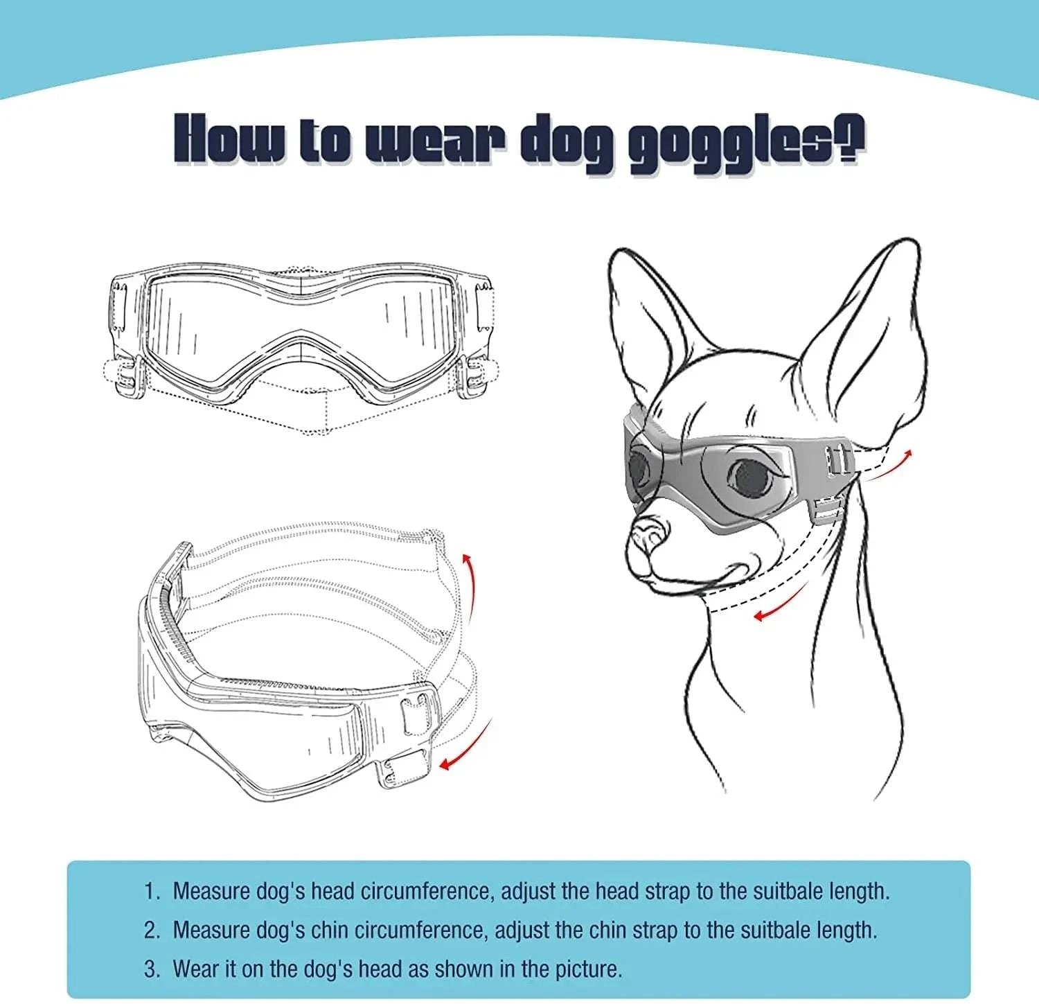 Fortunato Store LLC Dog UV Sunglasses Dog UV Sunglasses – Pet Goggles for Outdoor Protection