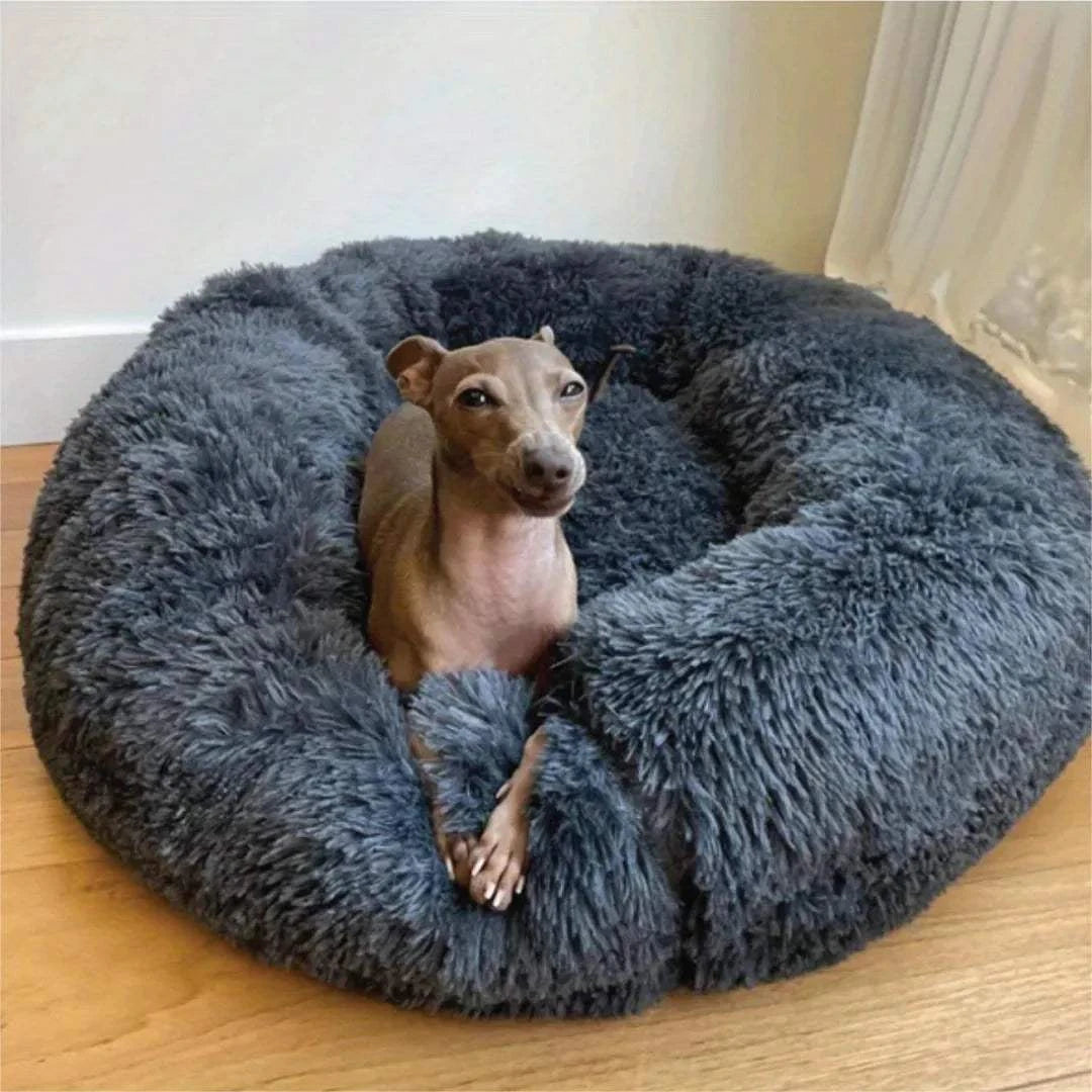 Fortunato Store LLC Donut Pet Bed Fluffy Donut Pet Bed – Calming, Soft & Washable Nest