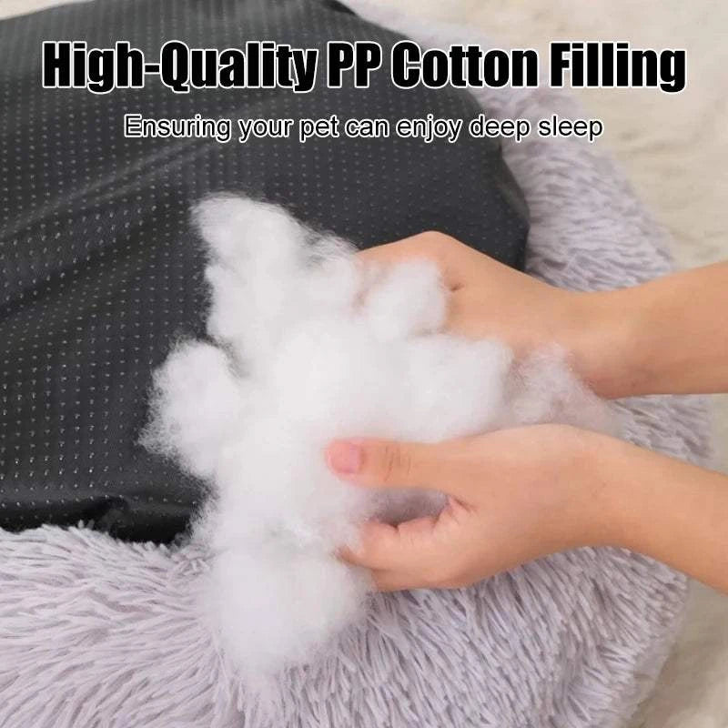 Fortunato Store LLC Donut Pet Bed Fluffy Donut Pet Bed – Calming, Soft & Washable Nest