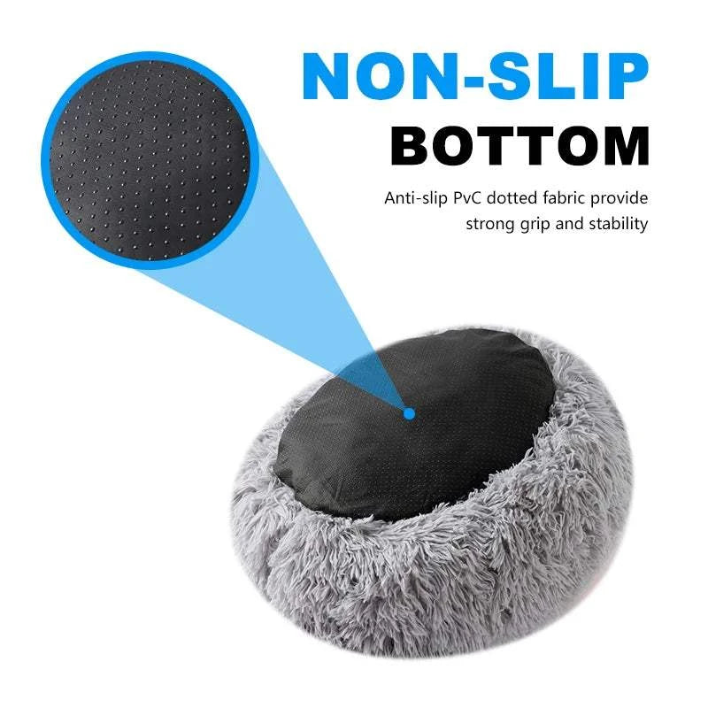 Fortunato Store LLC Donut Pet Bed Fluffy Donut Pet Bed – Calming, Soft & Washable Nest