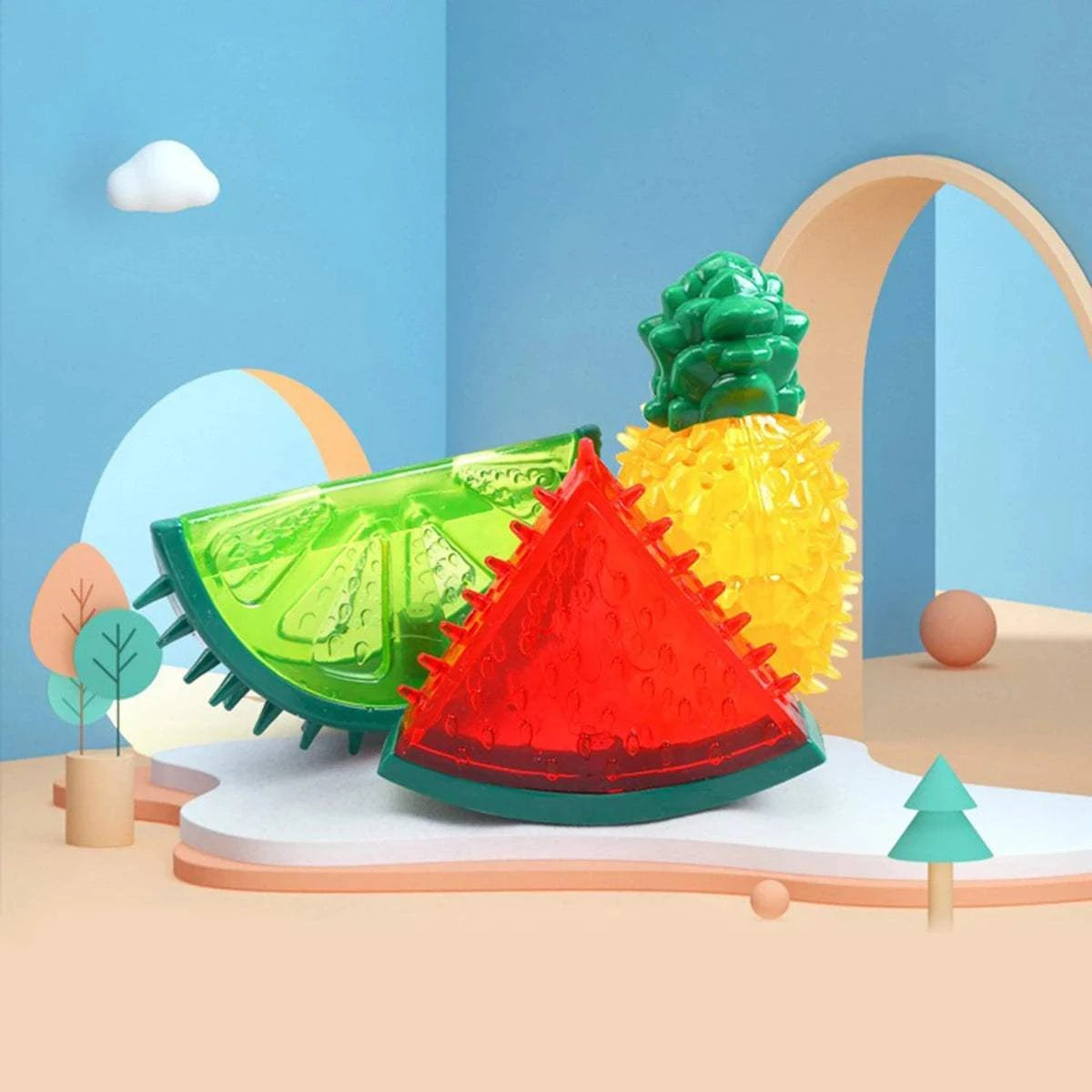 Fortunato Store LLC Freezable Dog Chew Toy Freezable Dog Chew Toy – Cooling TPR Fruit Design