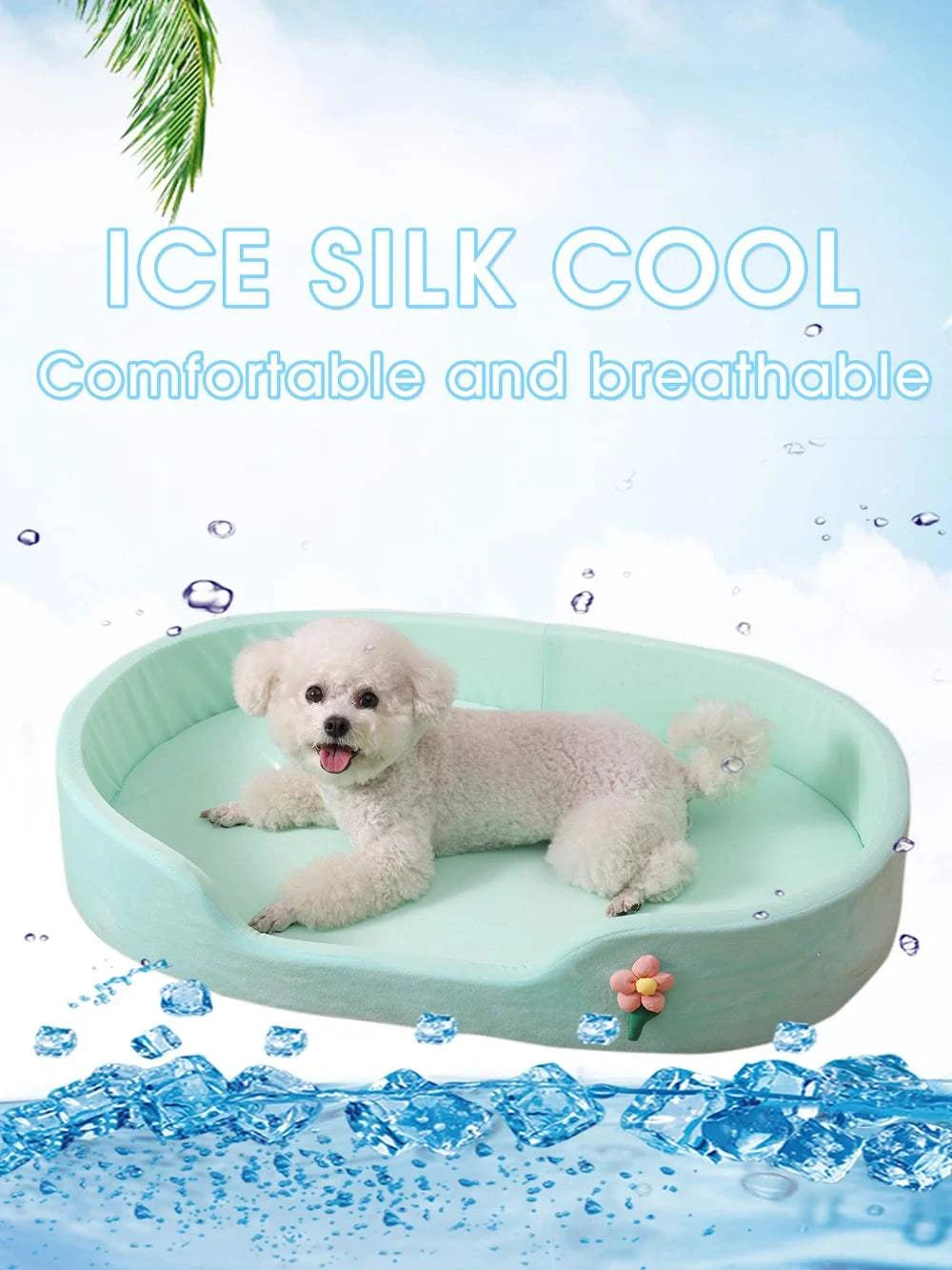 Fortunato Store LLC Cooling Pet Mat Cooling Pet Bed – Ice Silk Summer Mat for Dogs & Cats
