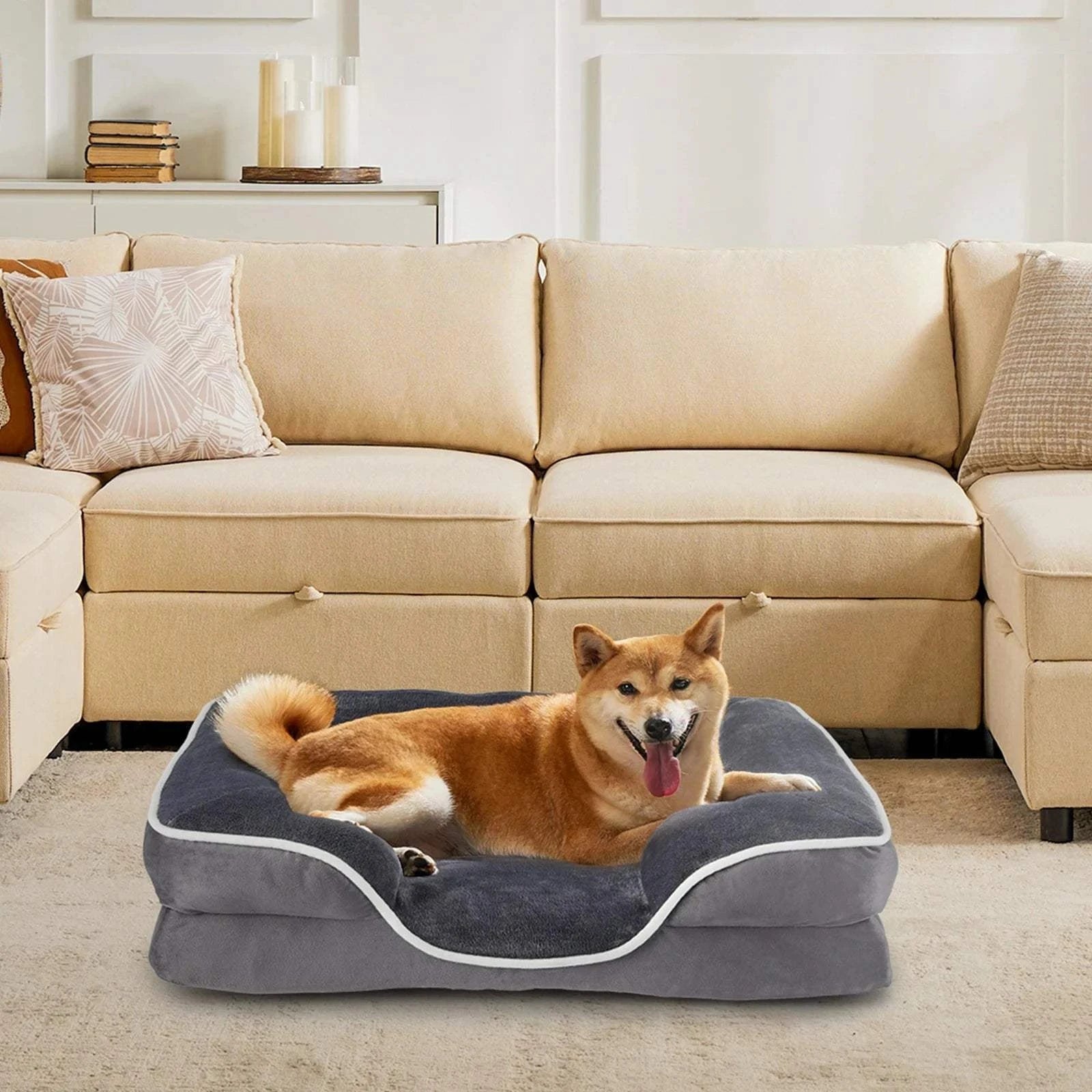 Fortunato Store LLC Orthopedic Dog Bed Orthopedic Memory Foam Dog Bed – Washable & Waterproof