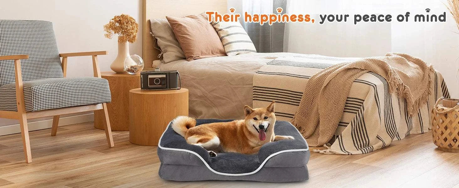 Fortunato Store LLC Orthopedic Dog Bed Orthopedic Memory Foam Dog Bed – Washable & Waterproof