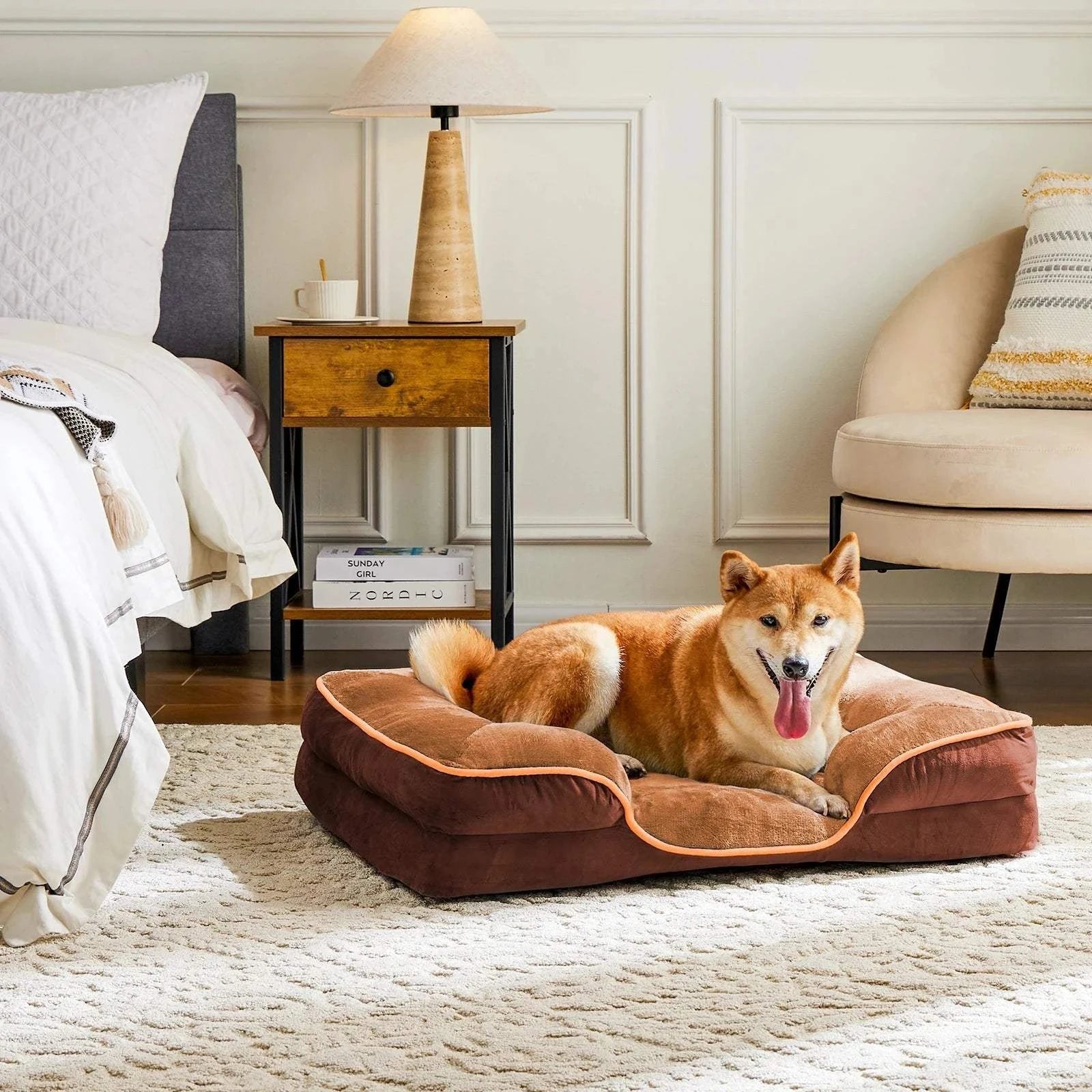 Fortunato Store LLC Orthopedic Dog Bed Tea Brown / M / United States Orthopedic Memory Foam Dog Bed – Washable & Waterproof