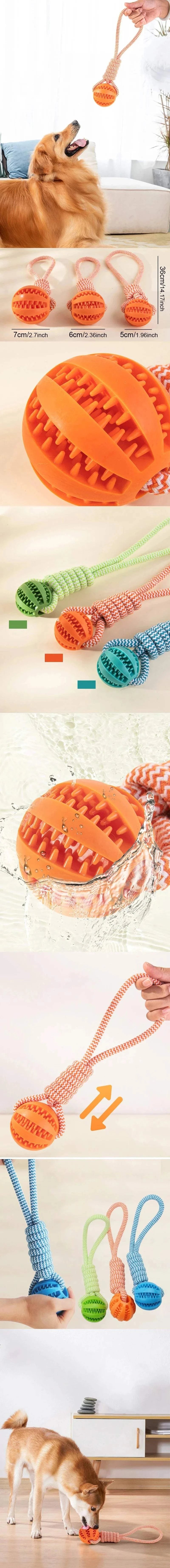 Fortunato Store LLC Rubber Dog Ball Durable Rubber Dog Ball – Teeth Cleaning & Treat Dispensing Chew Toy
