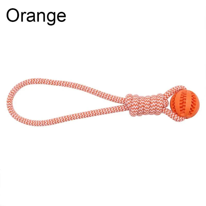 Fortunato Store LLC Rubber Dog Ball Orange / L Durable Rubber Dog Ball – Teeth Cleaning & Treat Dispensing Chew Toy