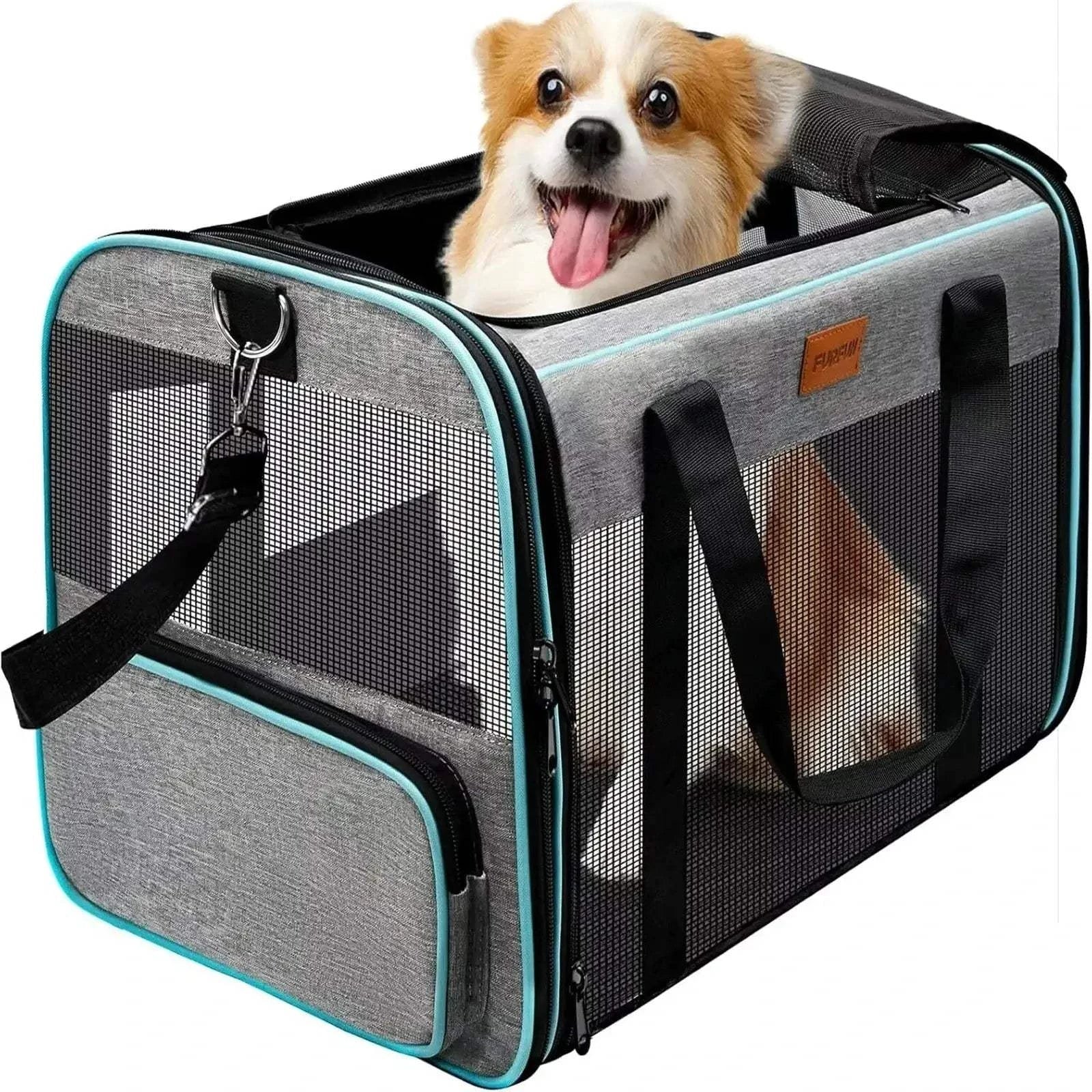 Fortunato Store LLC Pet Accessories / Dog Carriers Gray / United States Airline-Approved Soft Dog Carrier – Waterproof & Travel-Ready