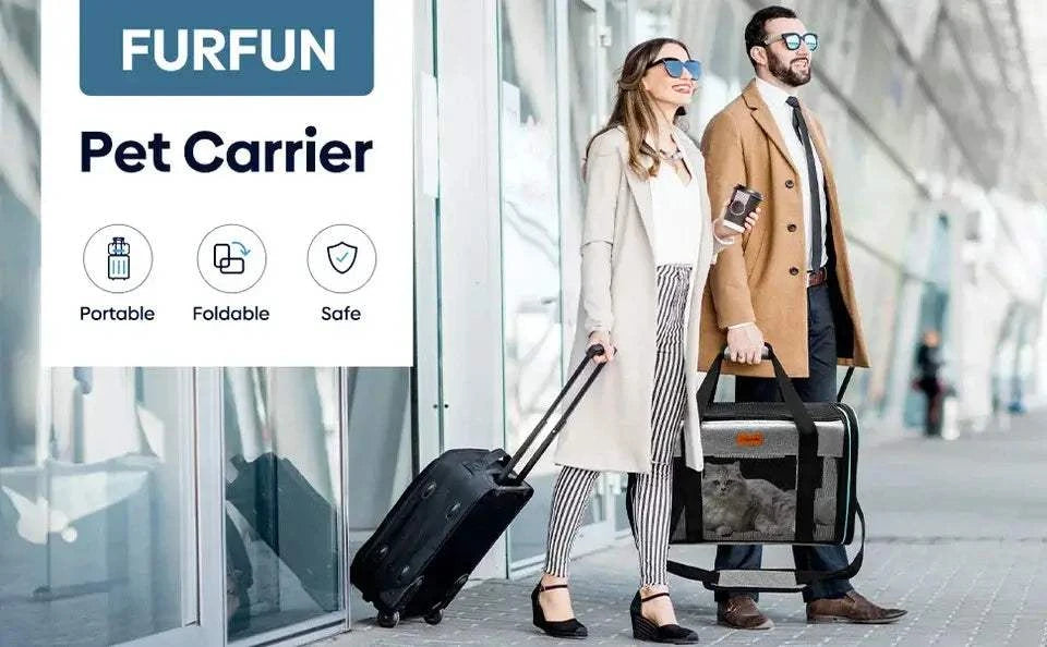 Fortunato Store LLC Pet Accessories / Dog Carriers Gray / United States Airline-Approved Soft Dog Carrier – Waterproof & Travel-Ready