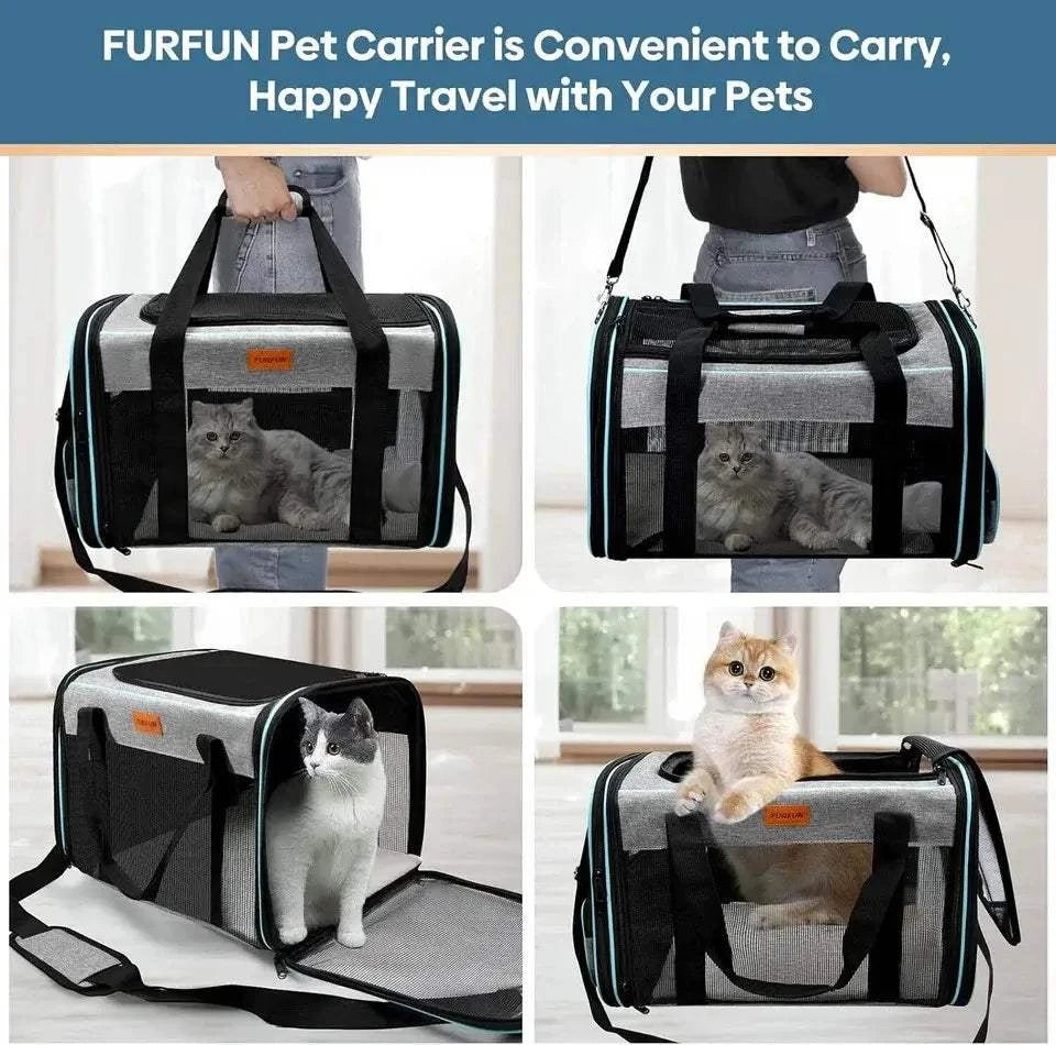 Fortunato Store LLC Pet Accessories / Dog Carriers Gray / United States Airline-Approved Soft Dog Carrier – Waterproof & Travel-Ready